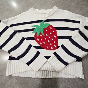 FRESHMAN 1996 Women's Stripe Sweater with Strawberry Logo - Size S/P